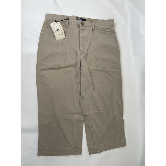 Polo Ralph Lauren Bozeman Pant Plain Front Classic Fit Chino Pants Mens 34 Beige